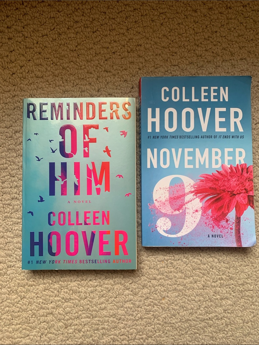 Colleen Hoover bundle "November 9" and “Reminders of Him” Paperbacks